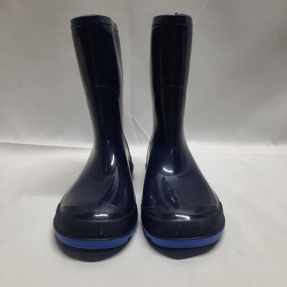 NWOT Unisex Kids Blue Rubber Rain Boots 2-3 - Picture 4 of 8